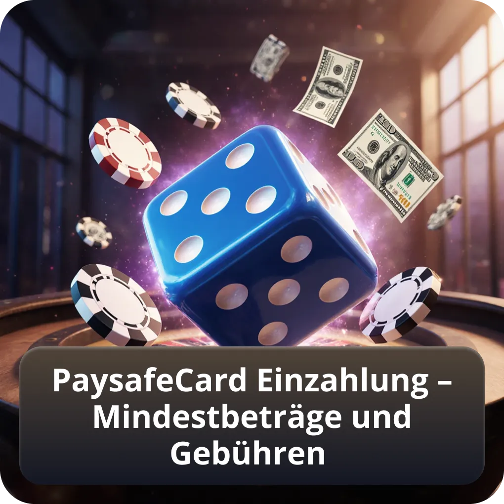 Mindesteinzahlung und Kosten bei PaysafeCard im Casino