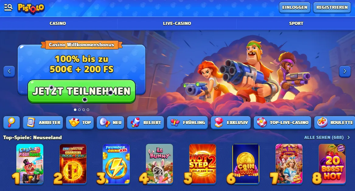 Pistolo Casino – Schnelle Auszahlungen und Support