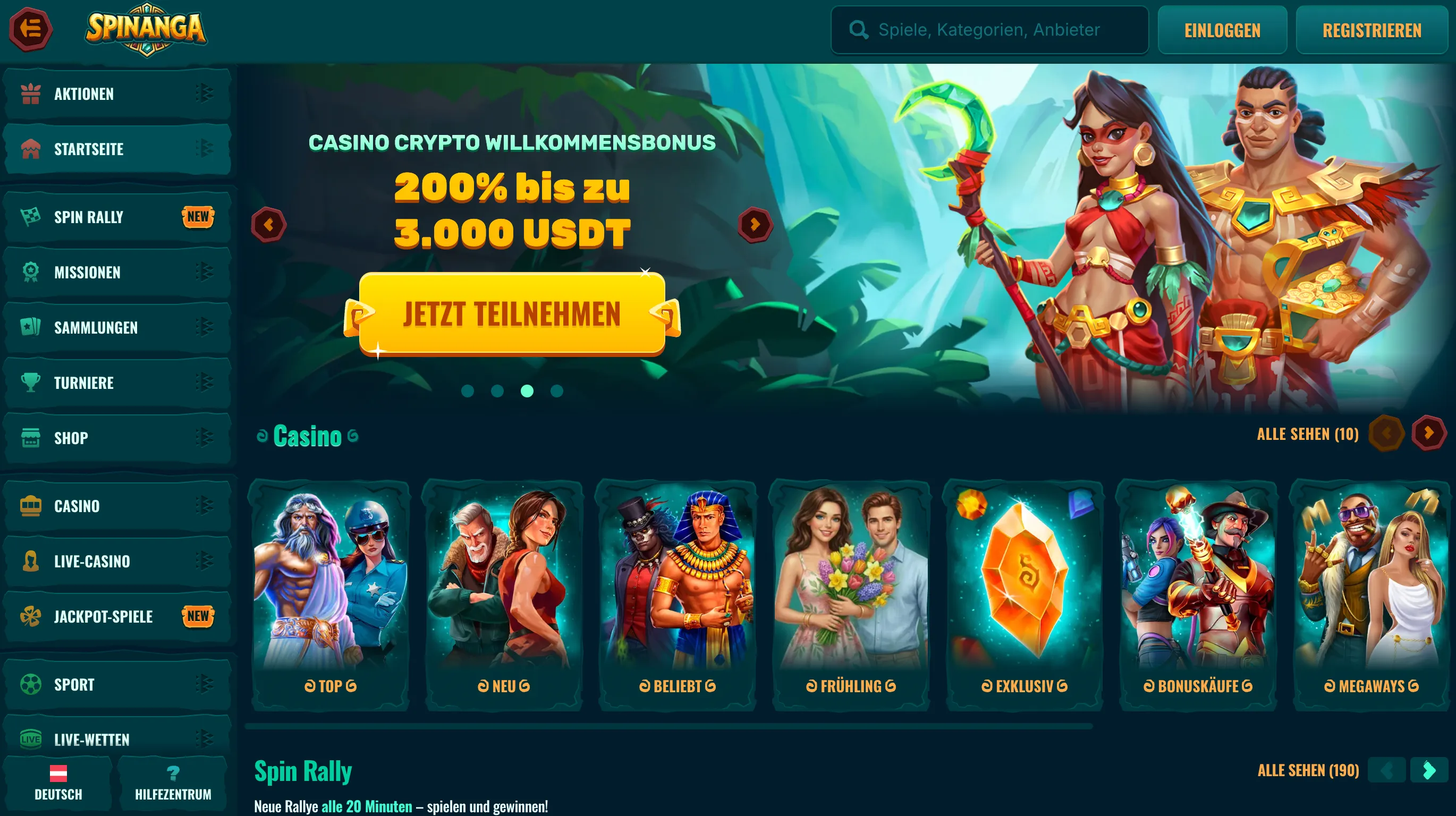Spinanga: € 500, 200 FS und Bonus Crab für die Jagd nach dem Aztekengold